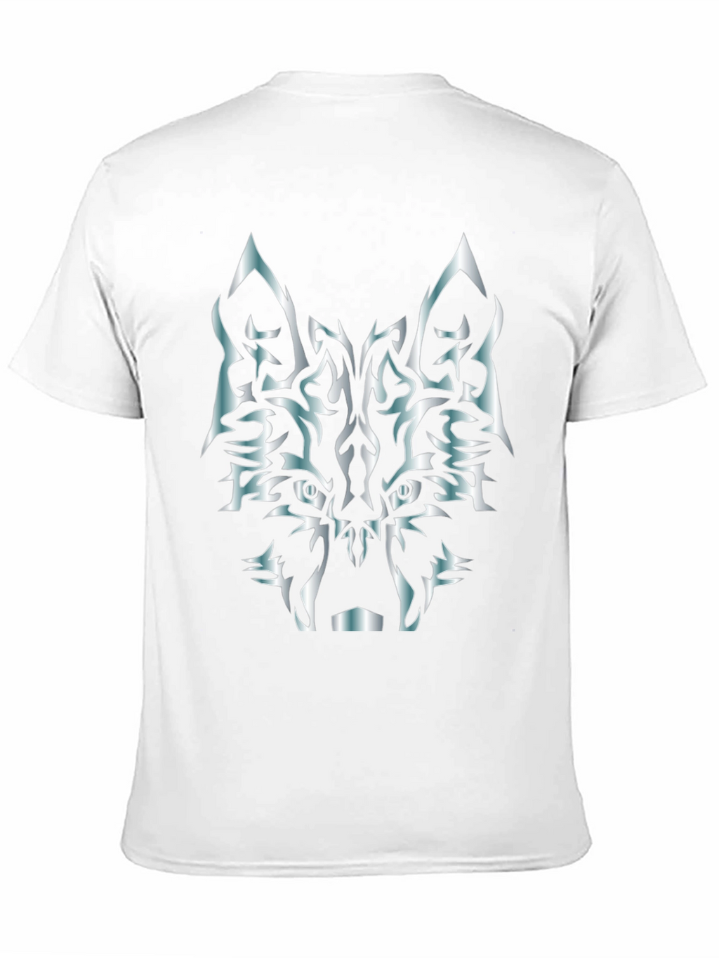 Tribal Wolf Graphic T-Shirt - Black