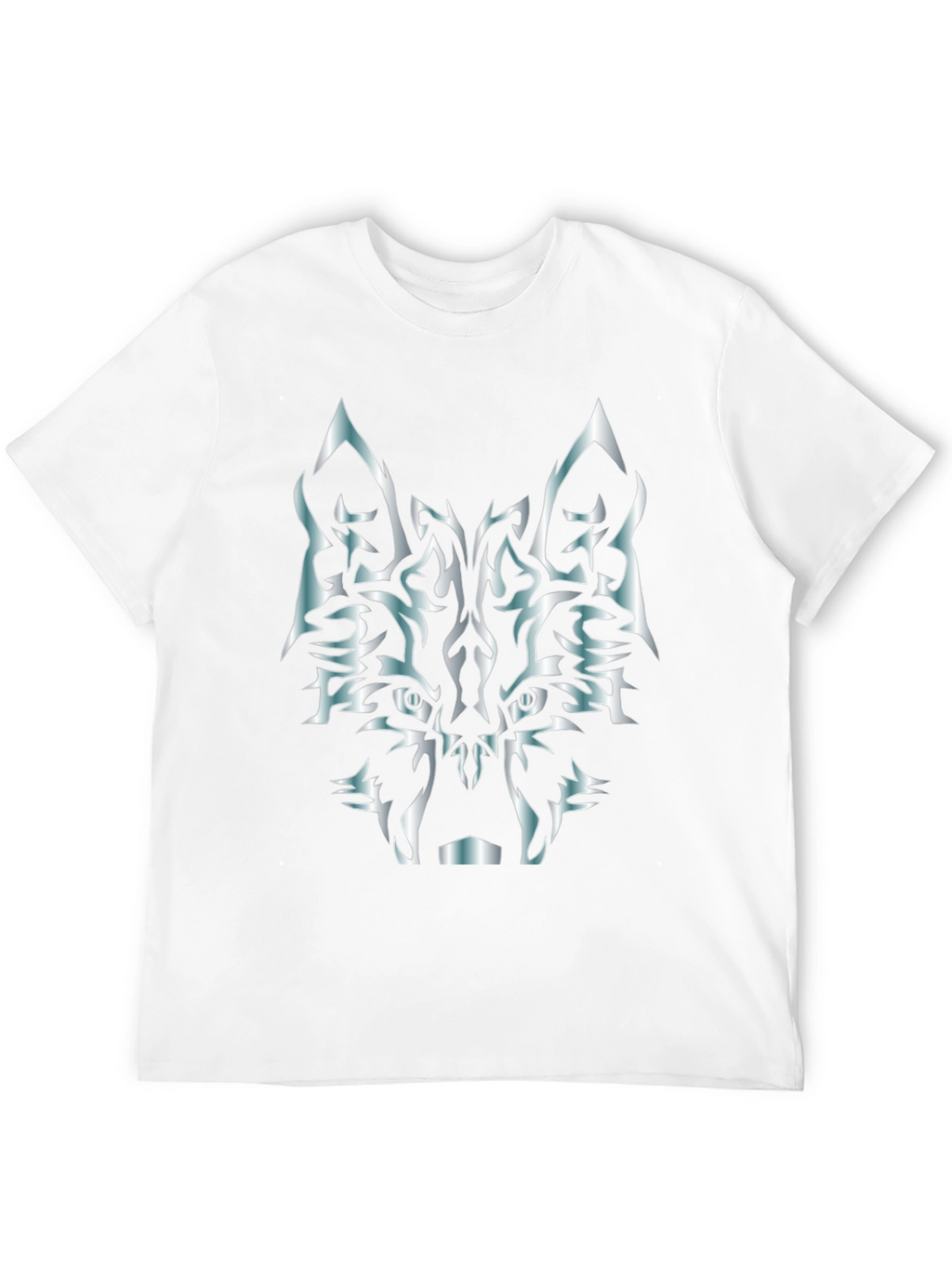 Tribal Wolf Graphic T-Shirt - Black