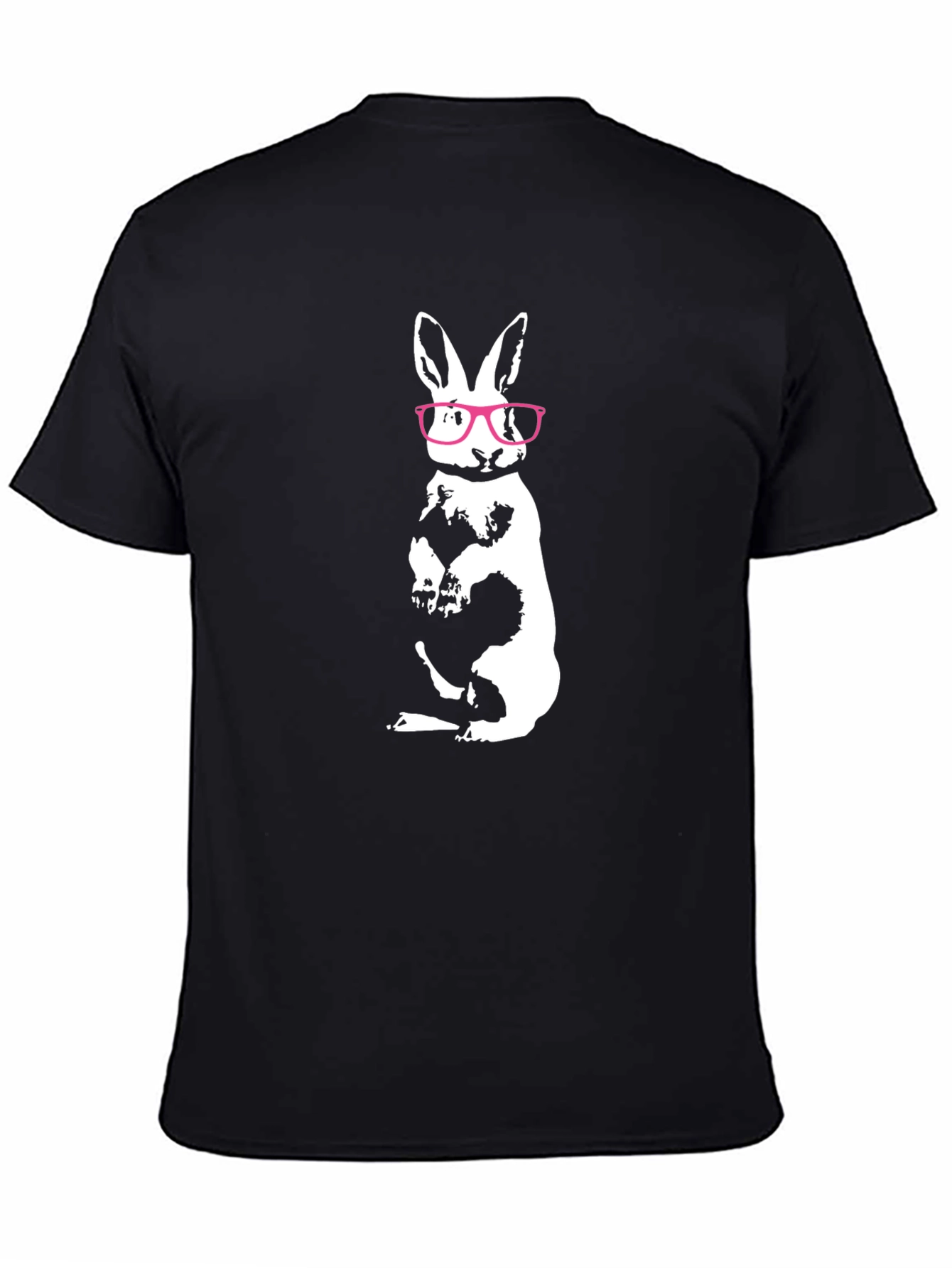 Cool Rabbit Tee - Black Cotton Graphic Shirt