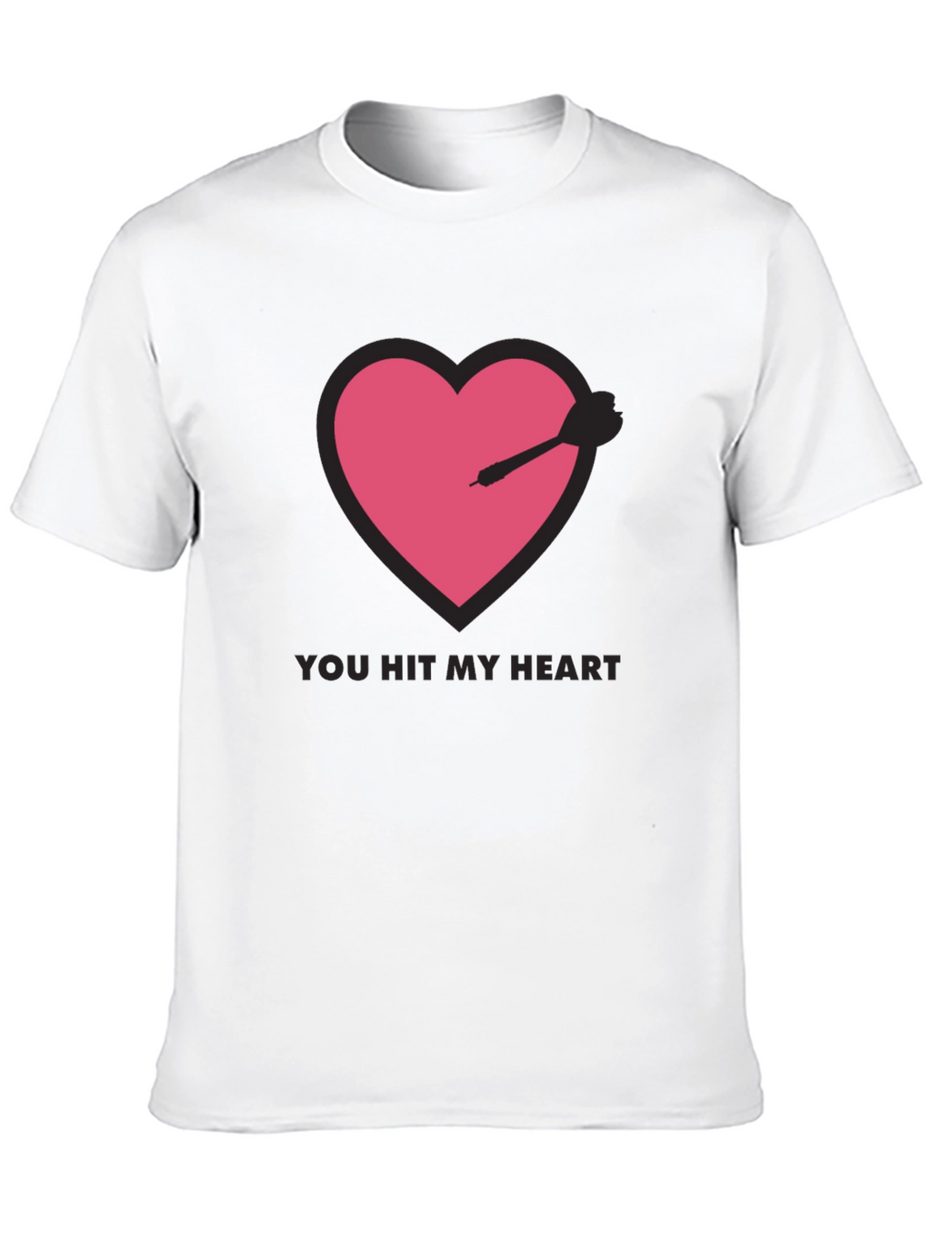 You Hit My Heart Black T-Shirt