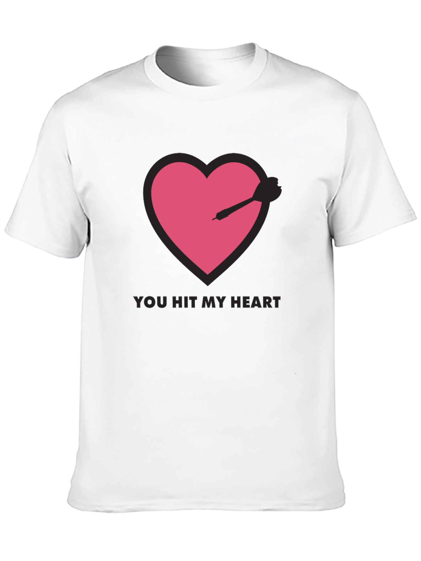 You Hit My Heart Black T-Shirt