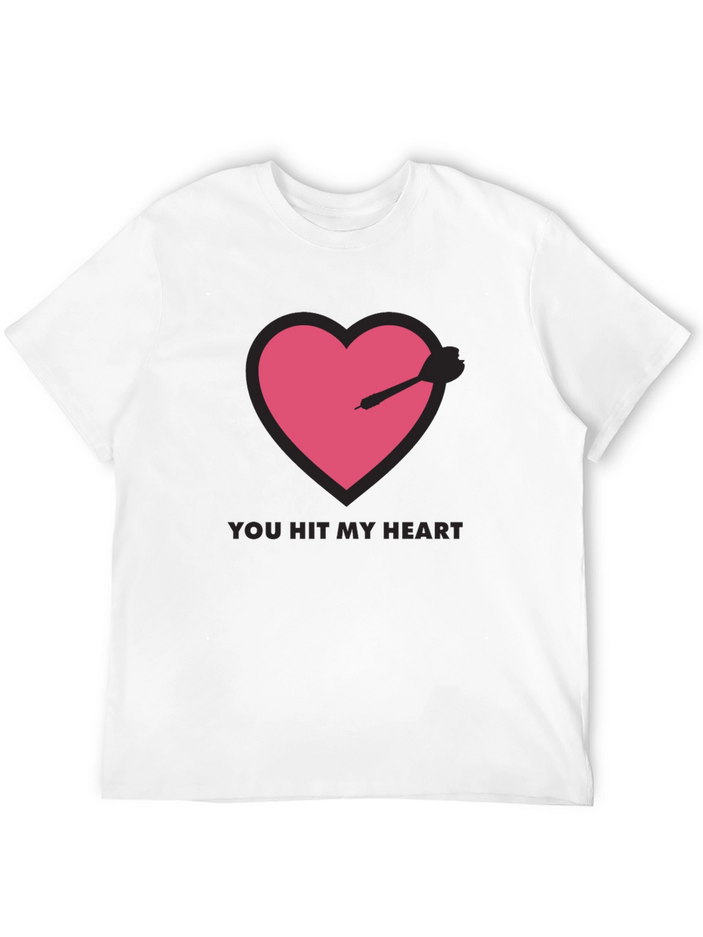 You Hit My Heart Black T-Shirt