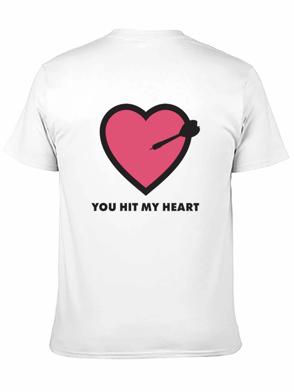 You Hit My Heart Black T-Shirt