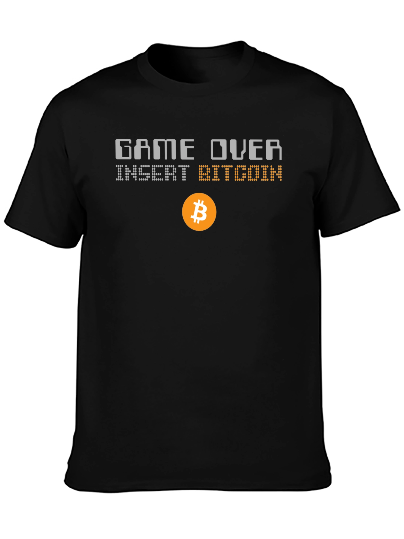 Game Over Insert Bitcoin Graphic T-Shirt