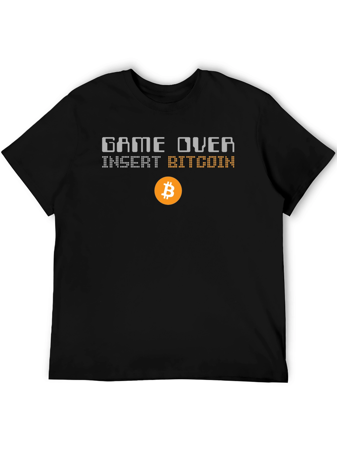 Game Over Insert Bitcoin Graphic T-Shirt