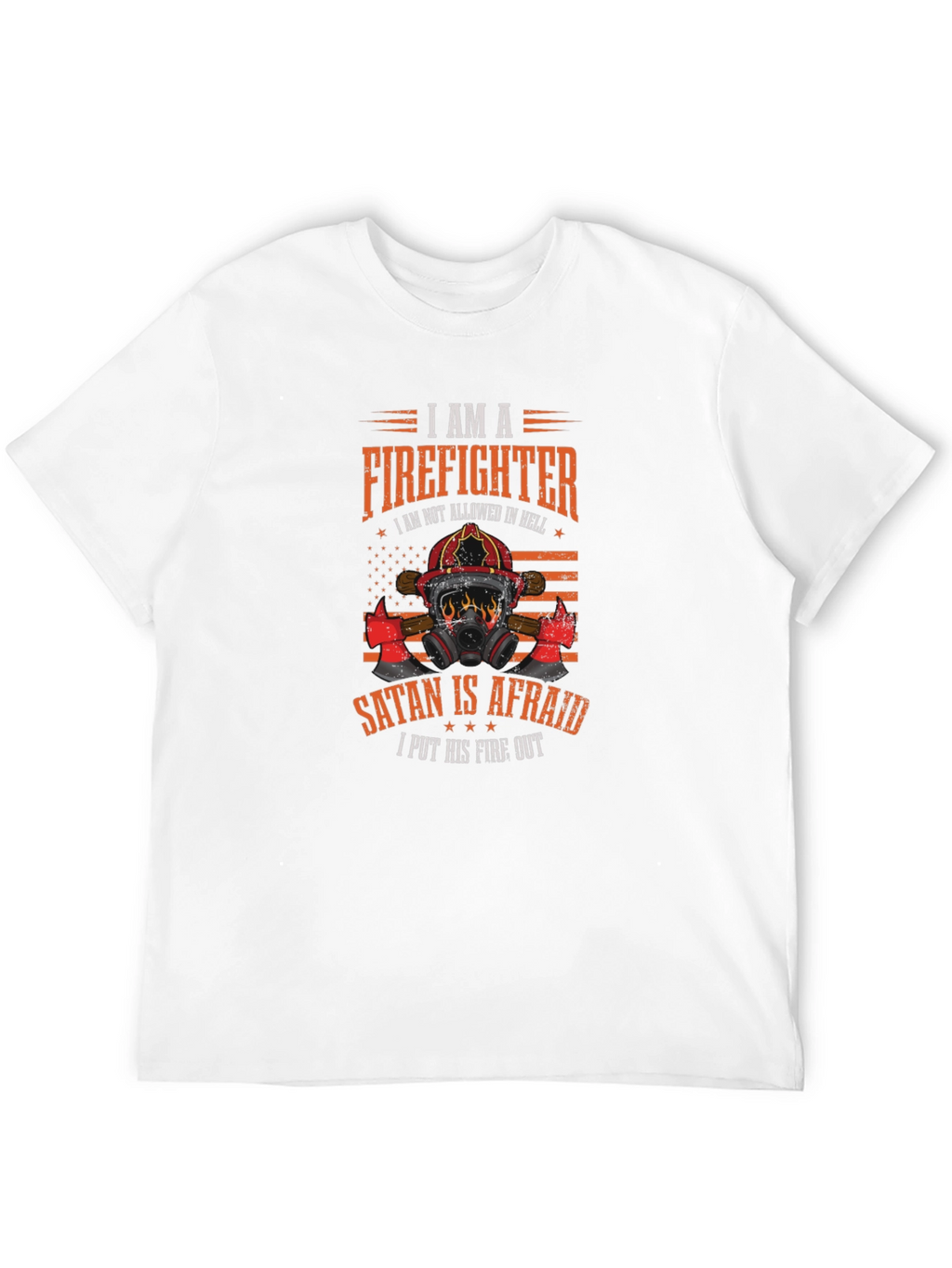 Firefighter Graphic Tee - Satan is Afraid