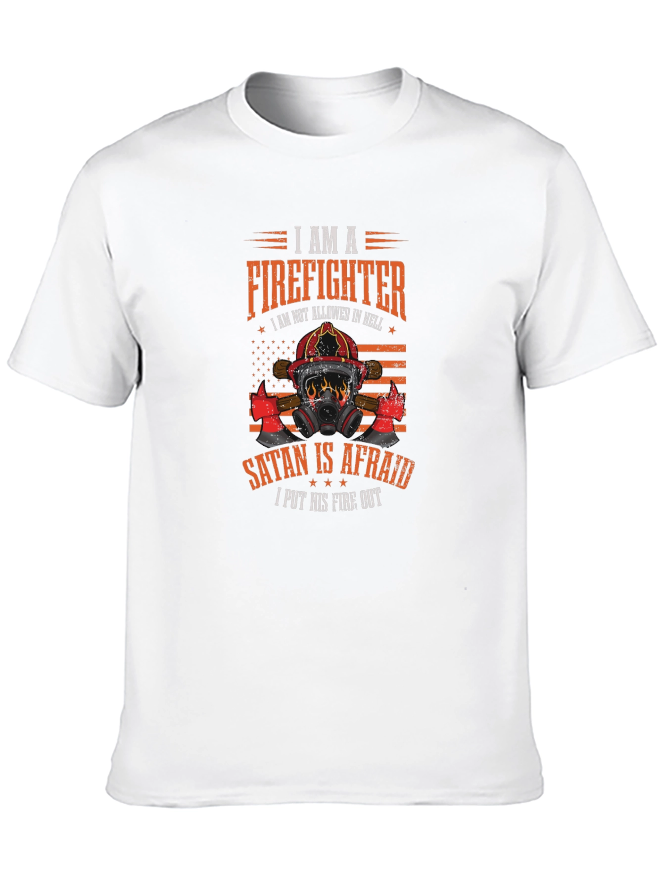 Firefighter Graphic Tee - Satan is Afraid