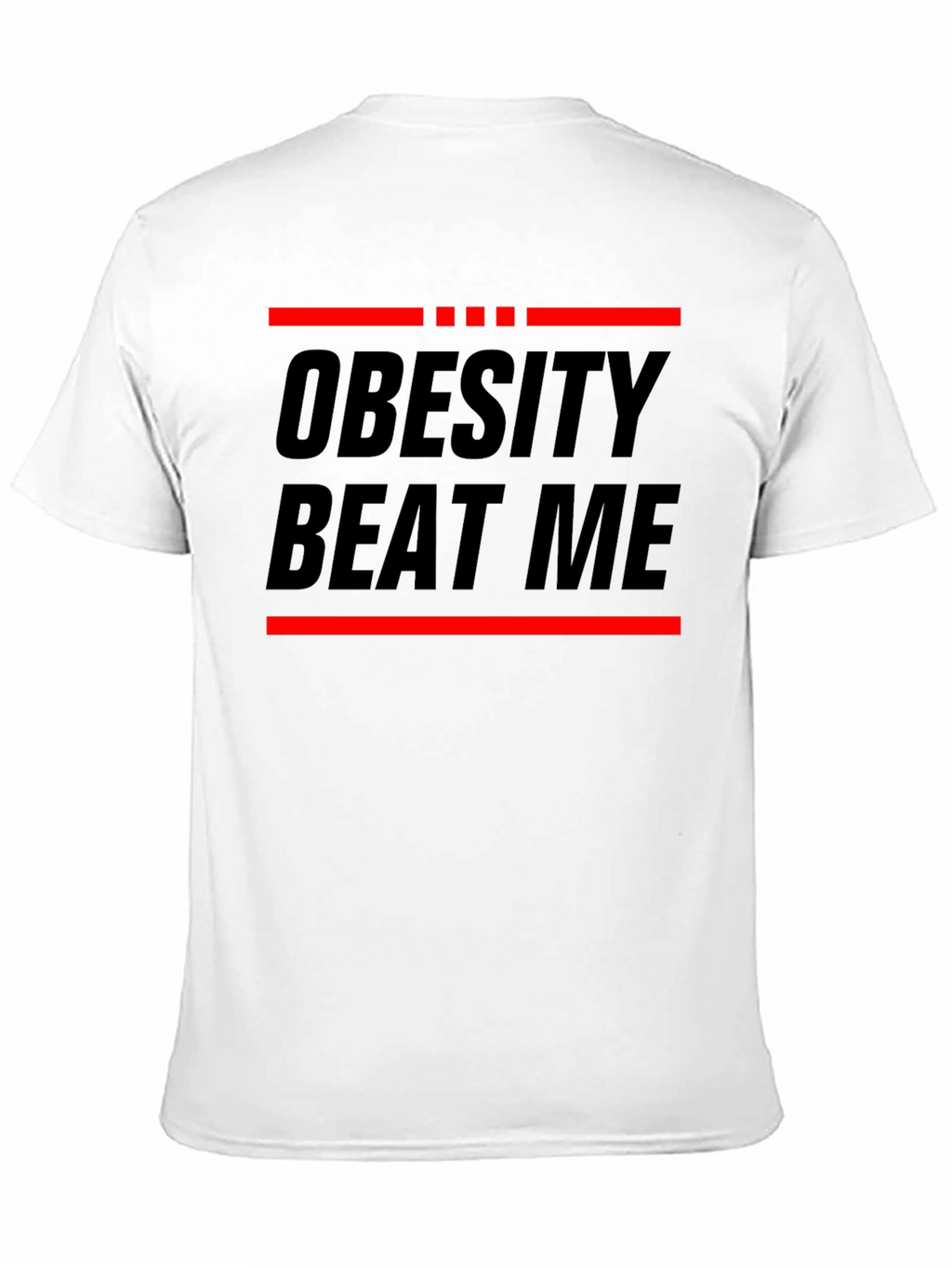 Obesity Beat Me Black Graphic Tee