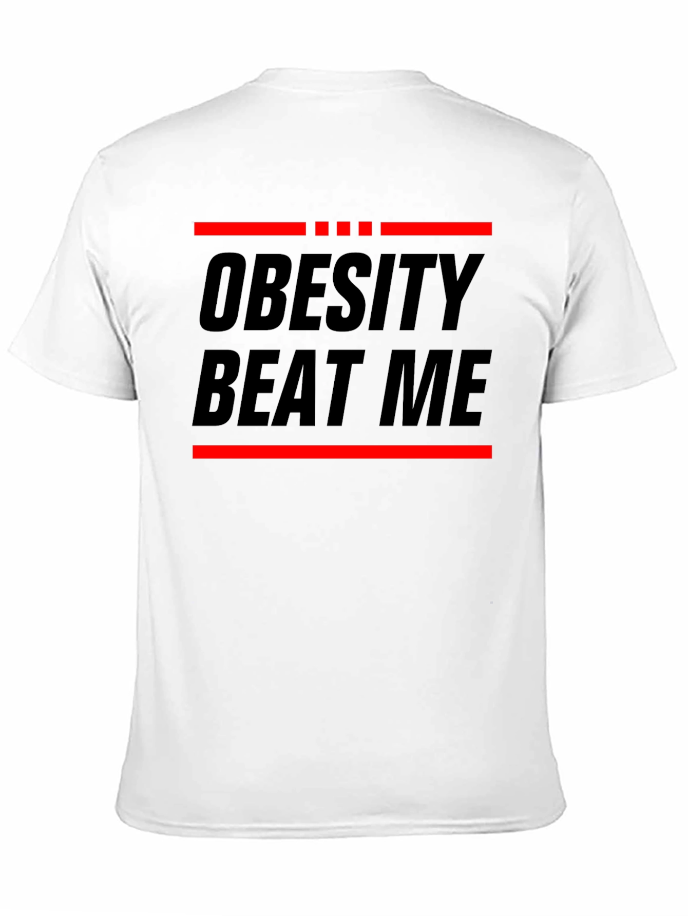 Obesity Beat Me Black Graphic Tee