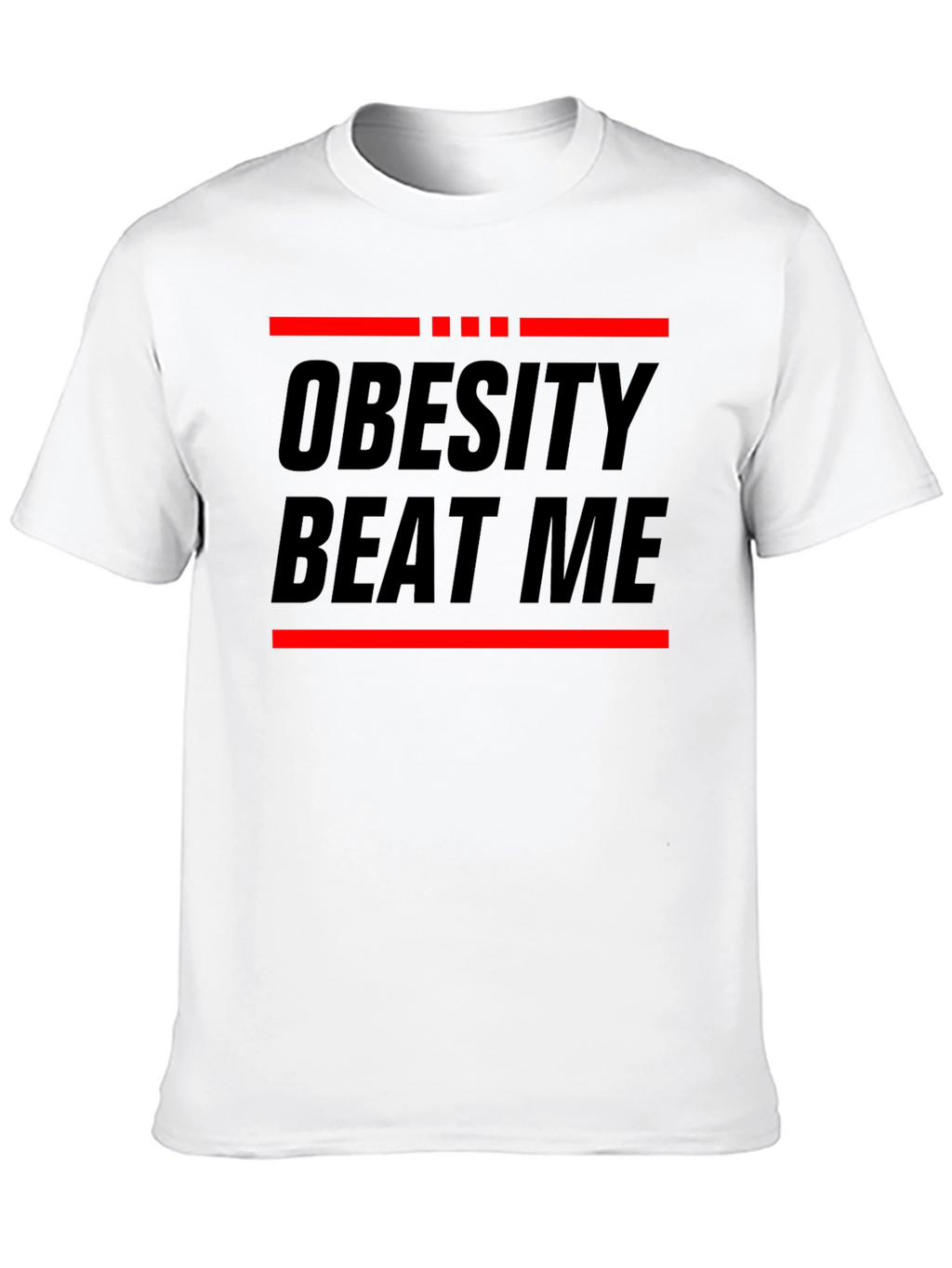 Obesity Beat Me Black Graphic Tee