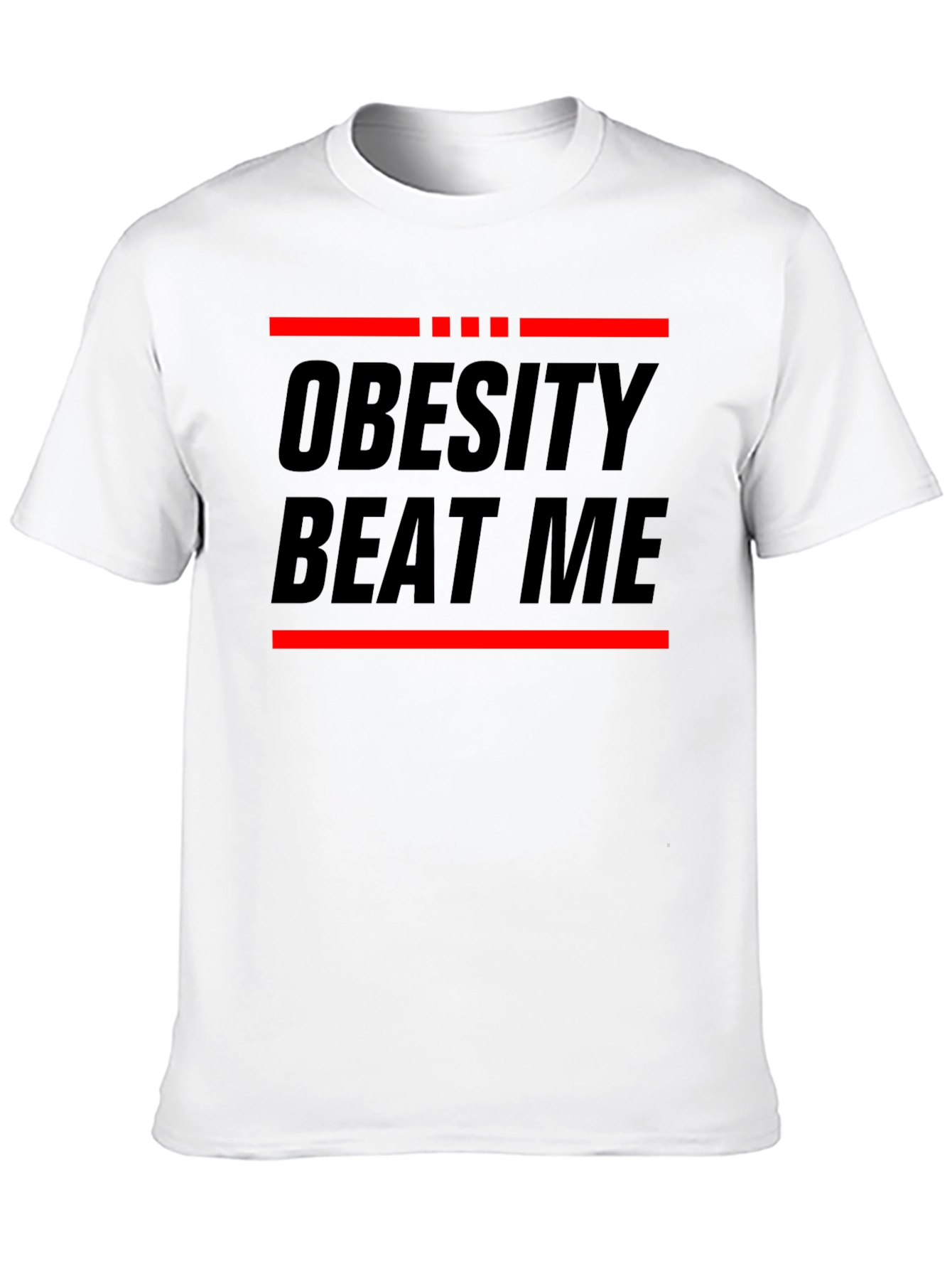 Obesity Beat Me Black Graphic Tee
