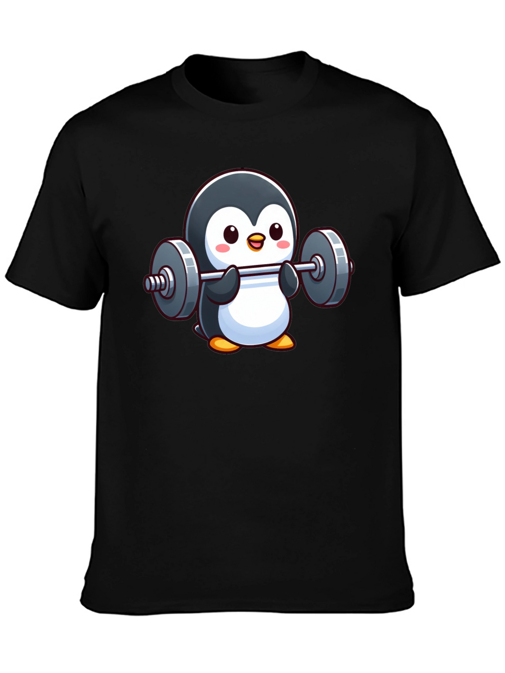 Penguin Powerlifter T-Shirt: Cute Workout Tee