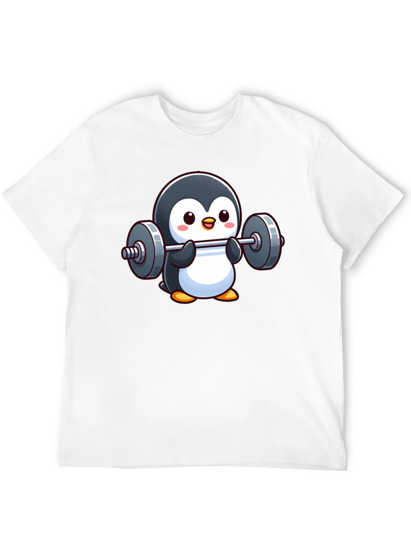 Penguin Powerlifter T-Shirt: Cute Workout Tee
