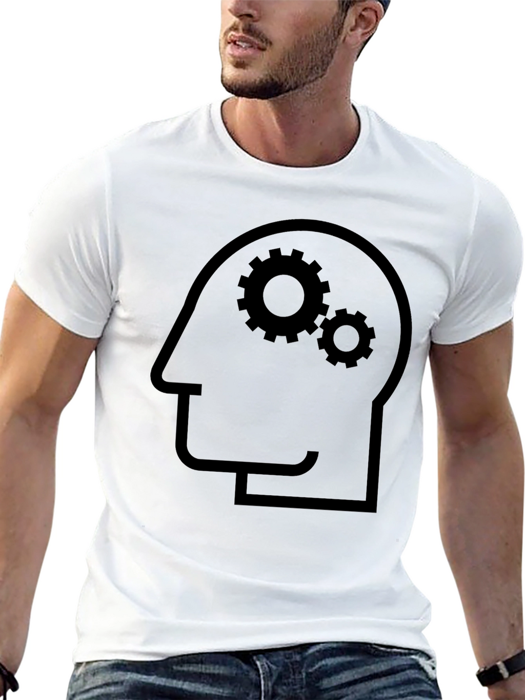 Thinking Gears Graphic Tee - Black Cotton