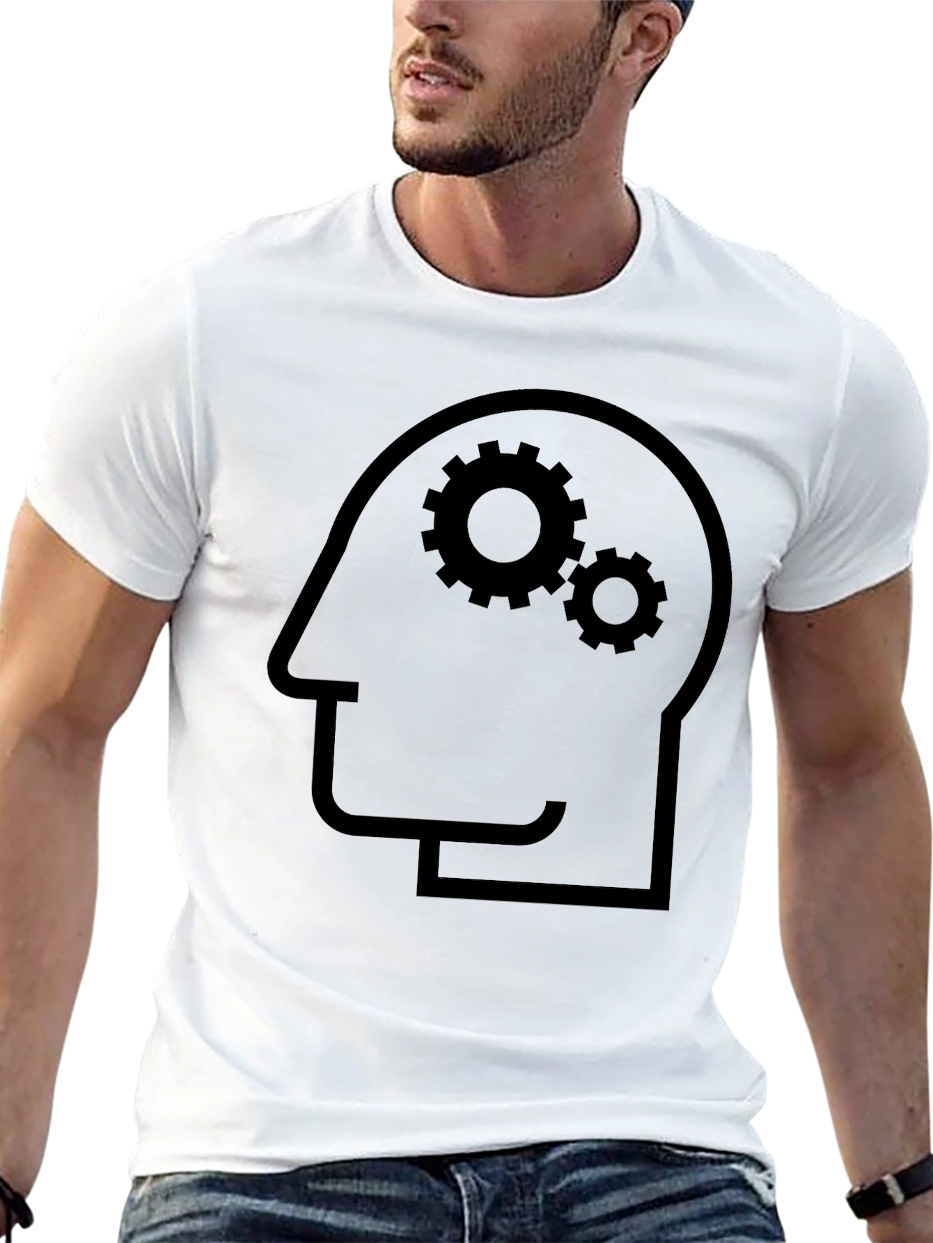 Thinking Gears Graphic Tee - Black Cotton