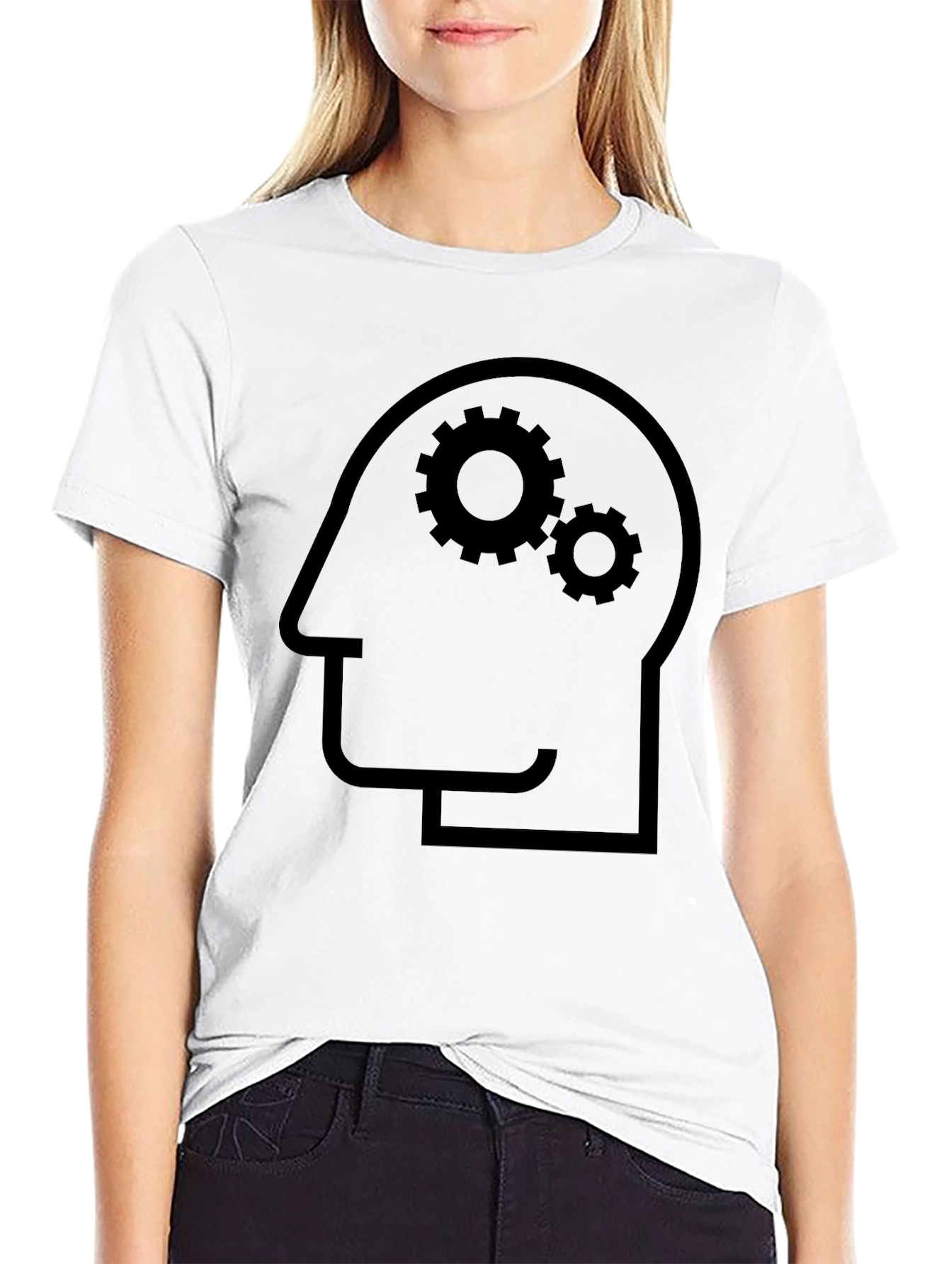 Thinking Gears Graphic Tee - Black Cotton