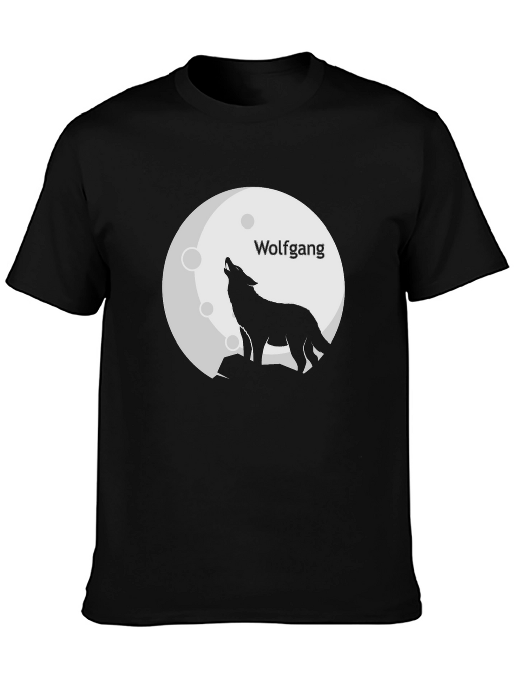 Wolf Moon Wolfgang Black T-Shirt