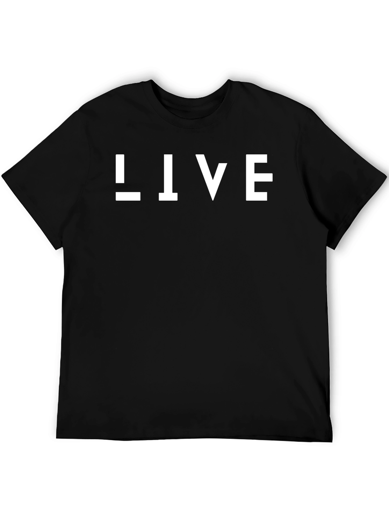Mens Black LIVE Graphic Tee