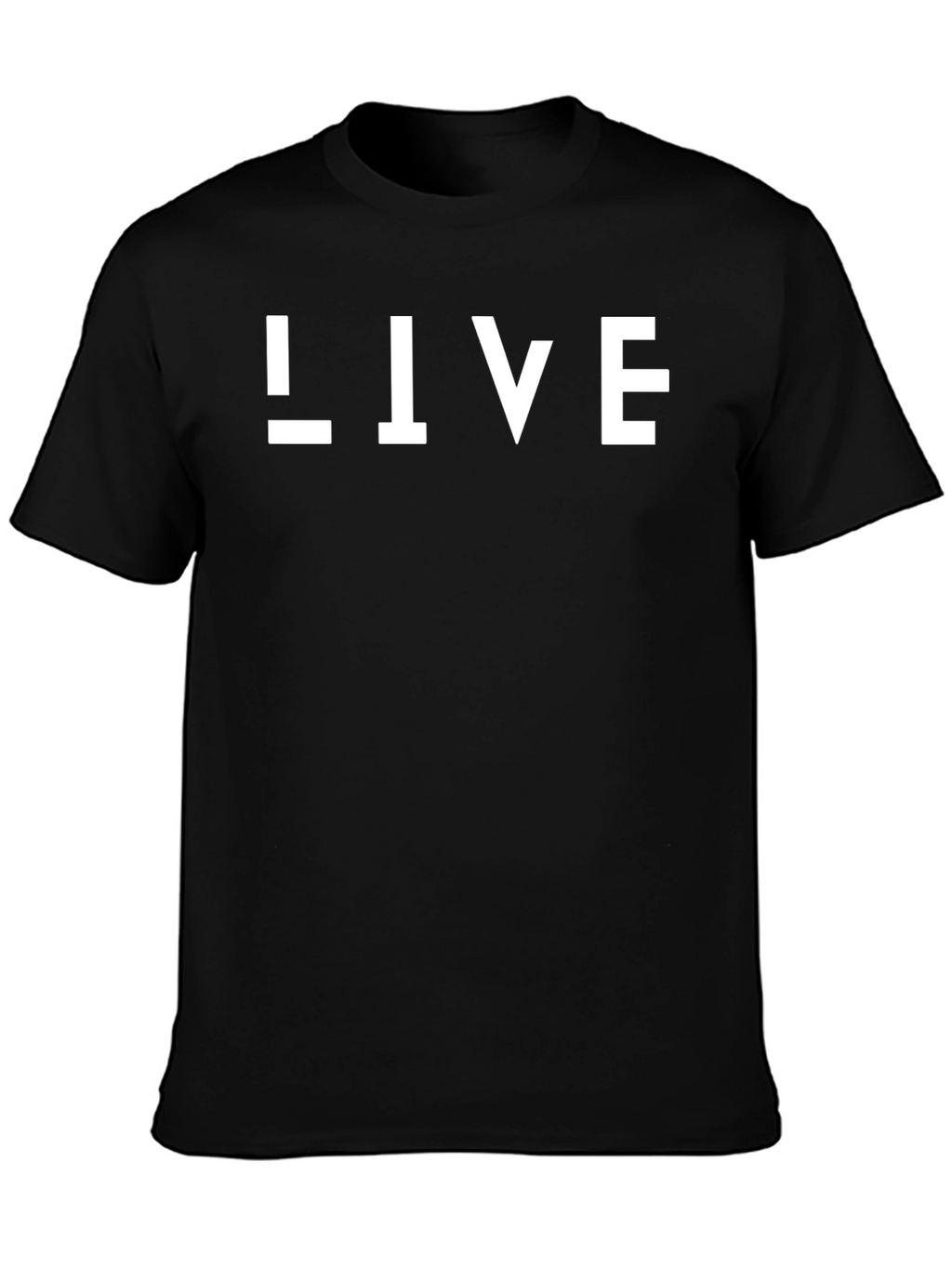 Mens Black LIVE Graphic Tee
