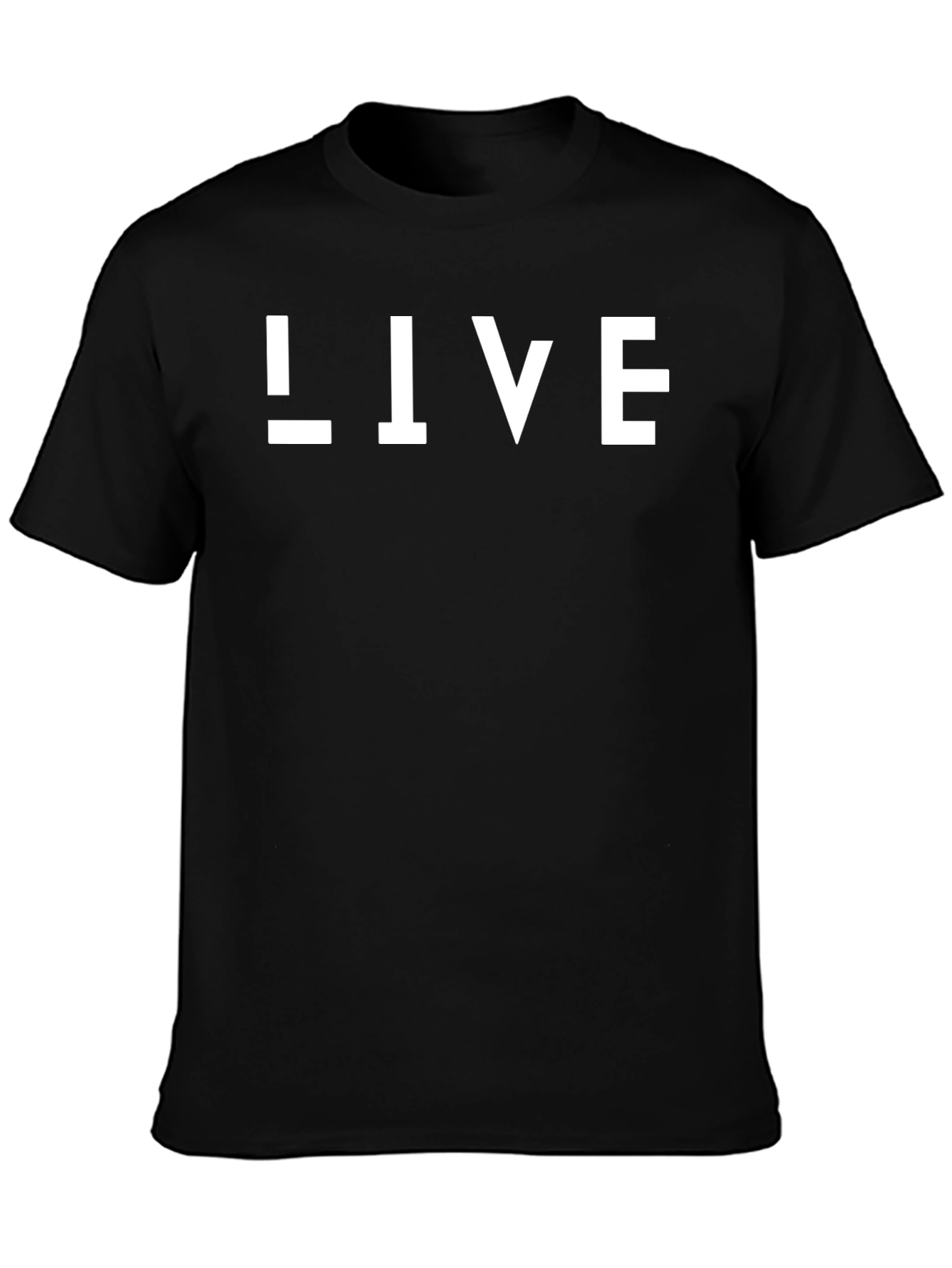 Mens Black LIVE Graphic Tee