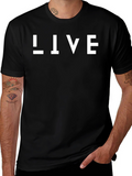 Mens Black LIVE Graphic Tee