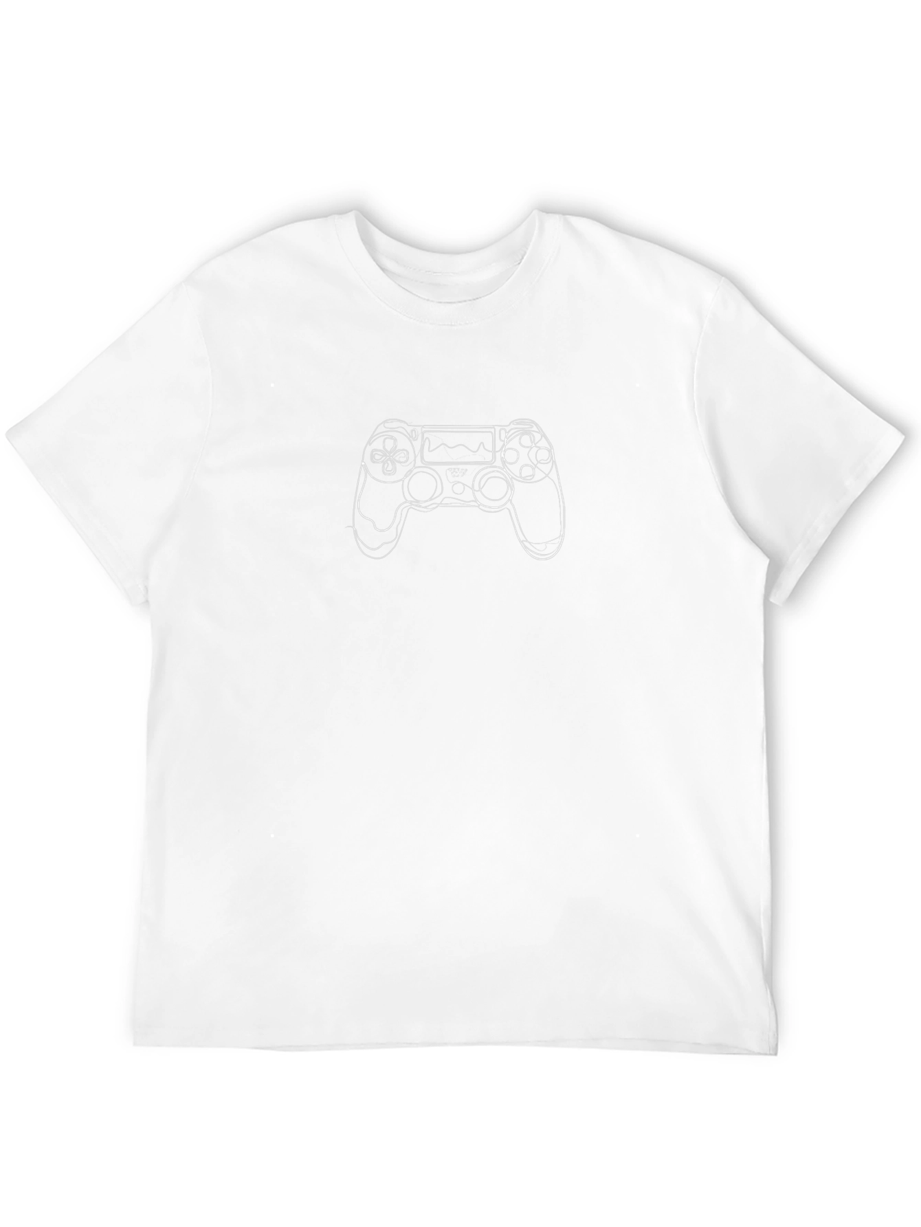Gaming Controller Outline Black T-Shirt