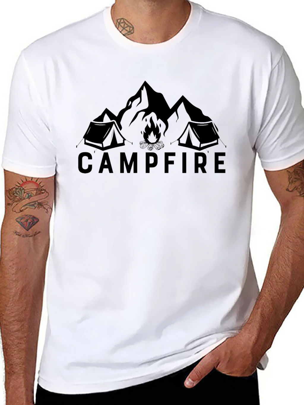Campfire Graphic T-Shirt - Outdoor Adventure Tee