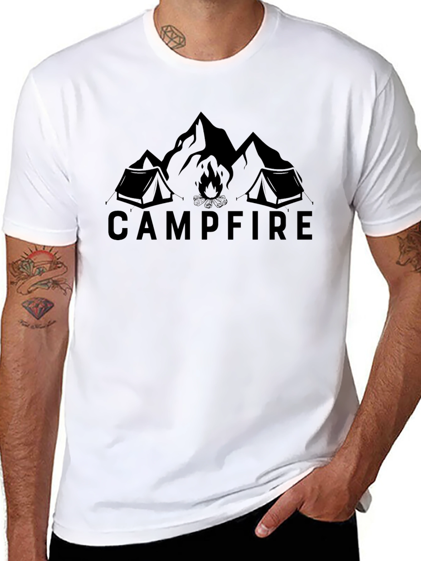 Campfire Graphic T-Shirt - Outdoor Adventure Tee
