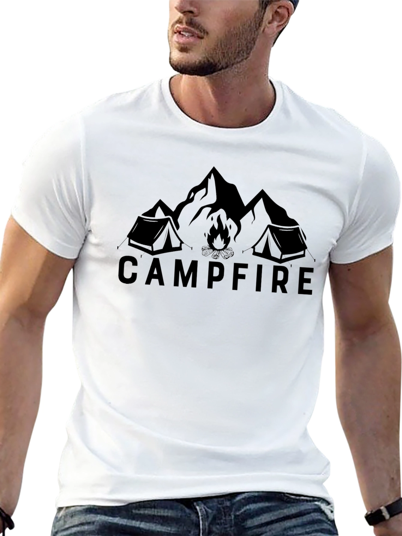 Campfire Graphic T-Shirt - Outdoor Adventure Tee