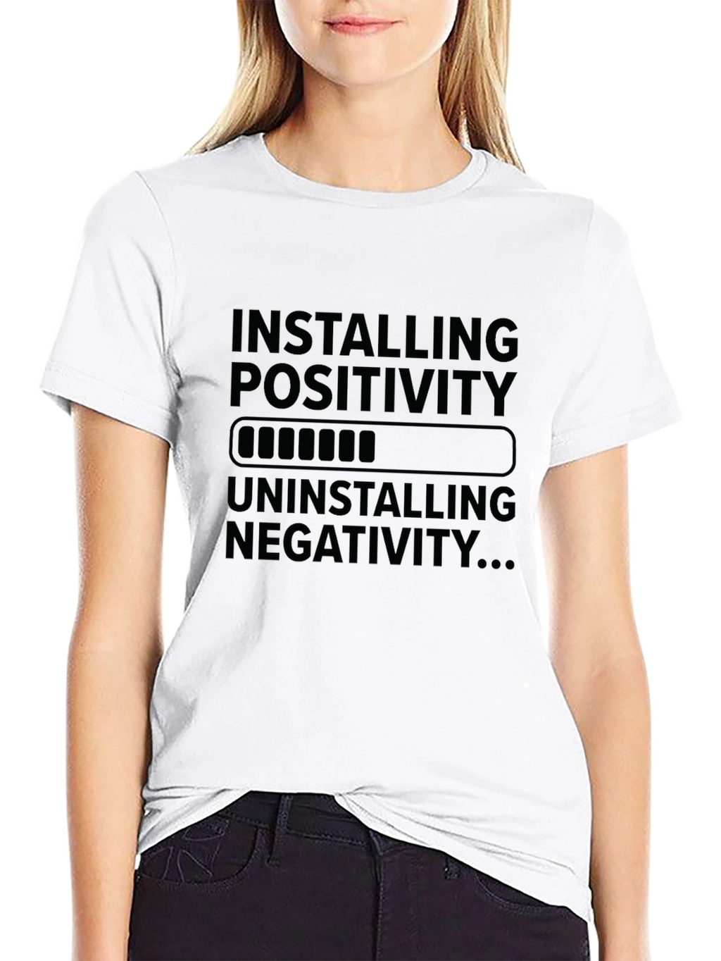 Installing Positivity T-Shirt - Black Graphic Tee