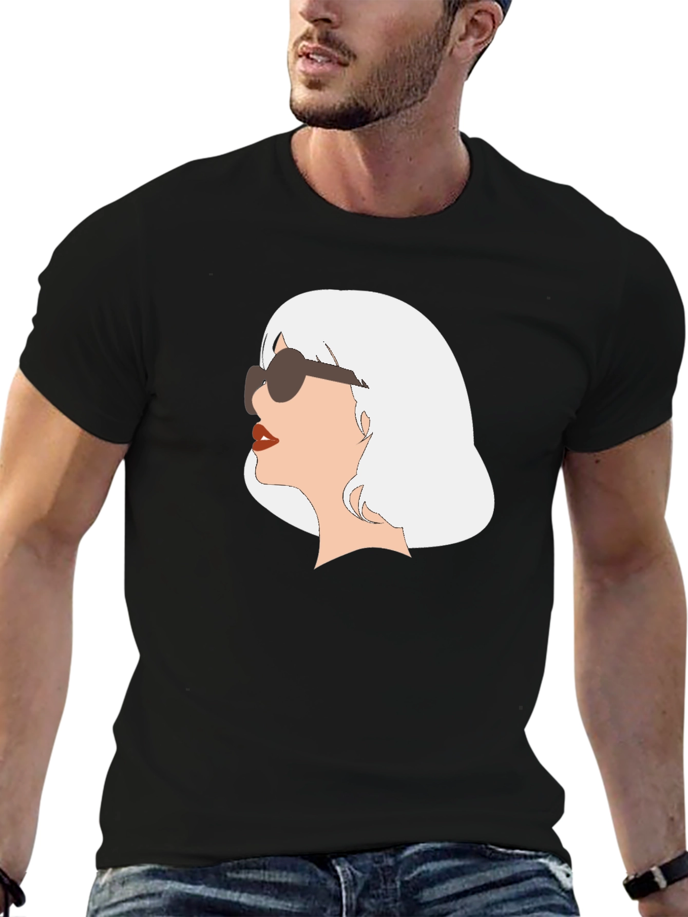 Retro Chic Tee - Woman with Sunglasses Graphic