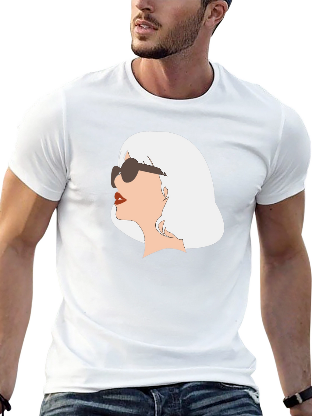 Retro Chic Tee - Woman with Sunglasses Graphic