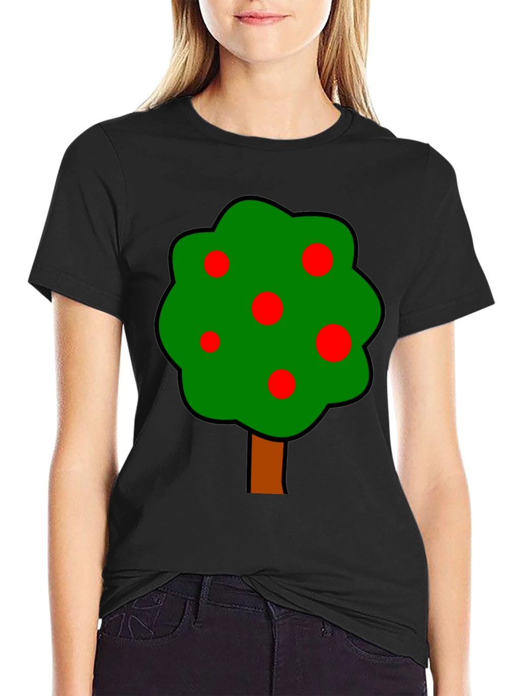 Cartoon Tree Graphic T-Shirt
