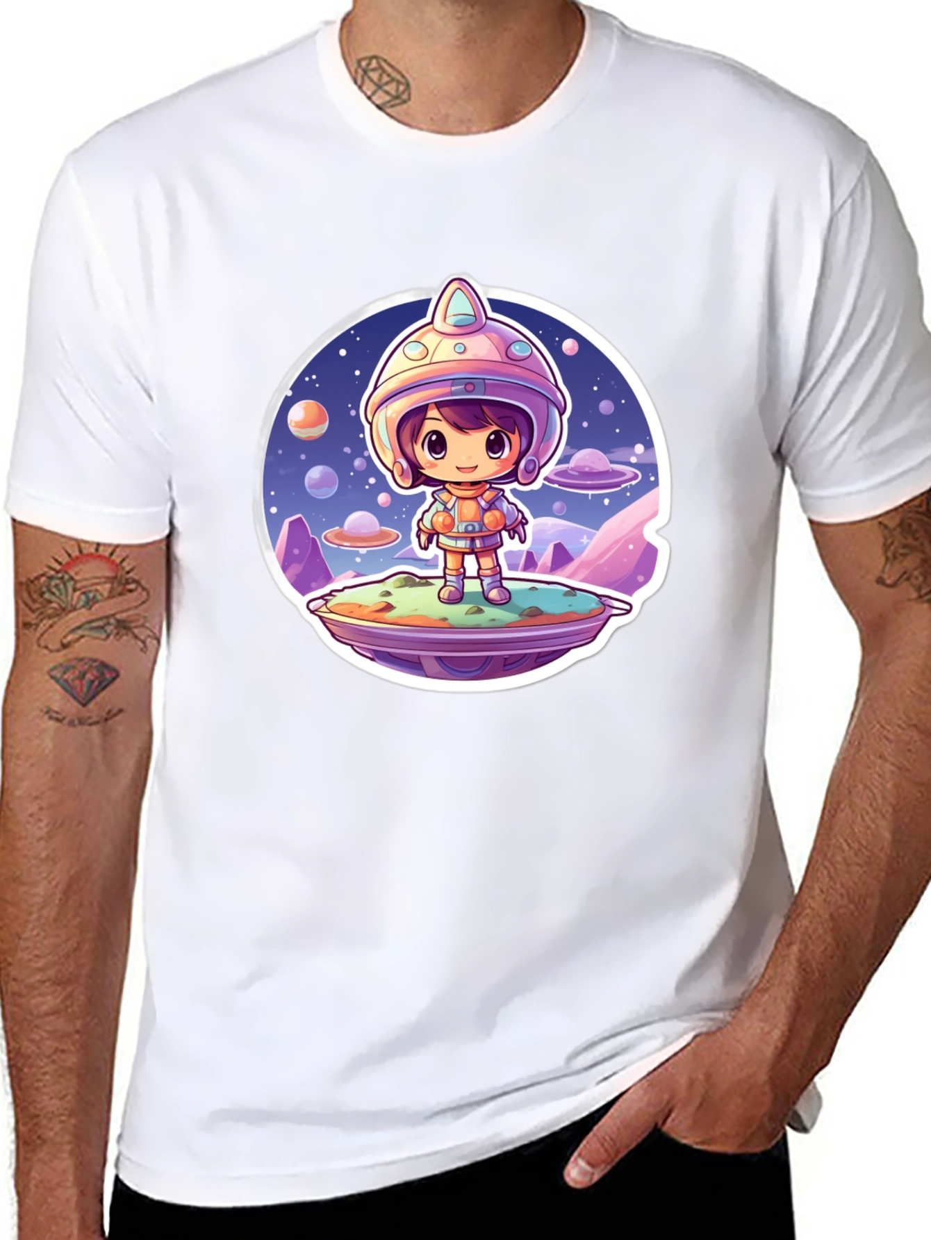 Cartoon Astronaut Unisex T-Shirt