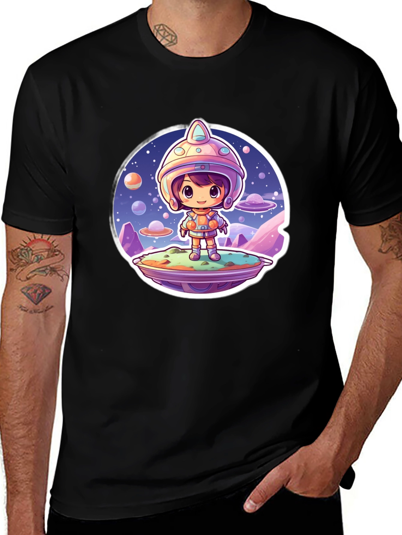 Cartoon Astronaut Unisex T-Shirt