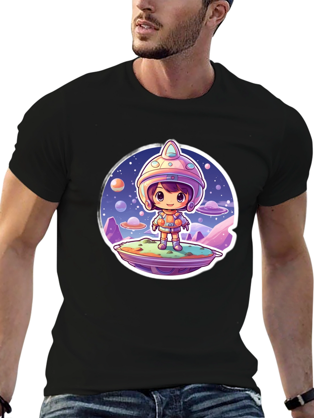 Cartoon Astronaut Unisex T-Shirt