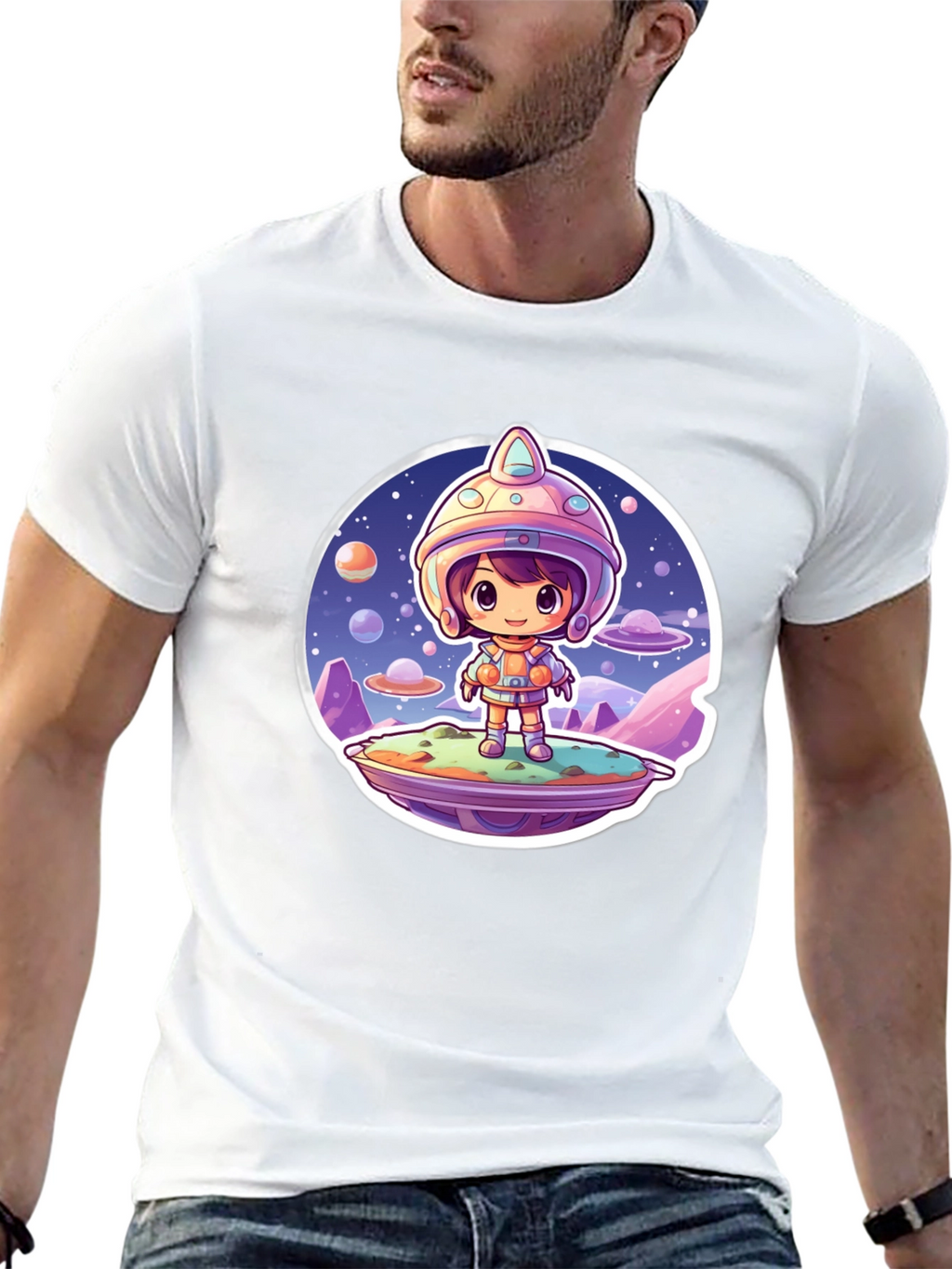Cartoon Astronaut Unisex T-Shirt