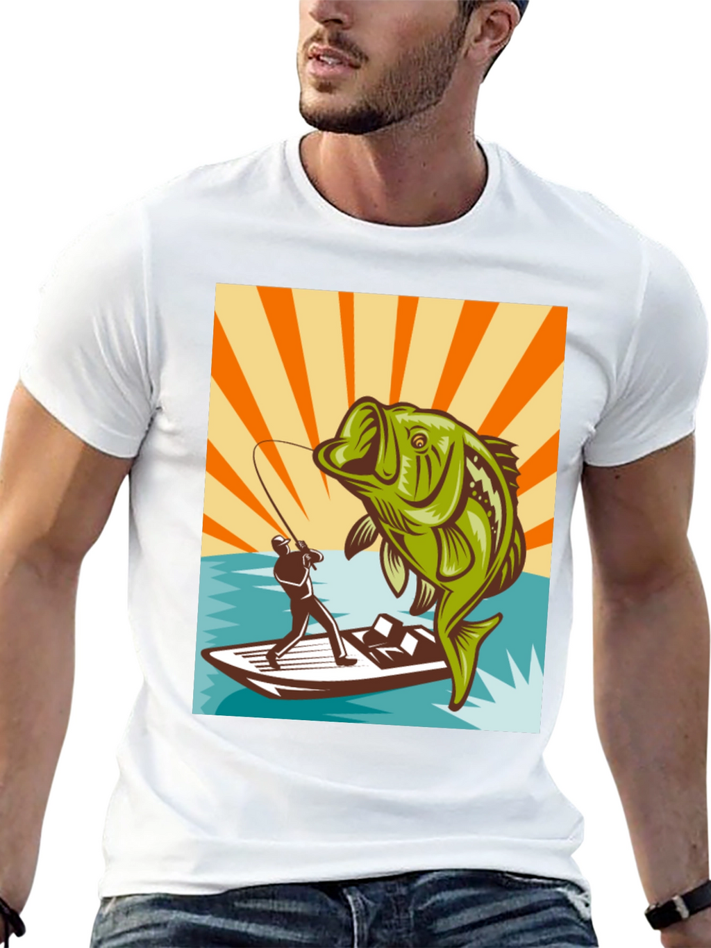 Fishing T-Shirt - Bass Design