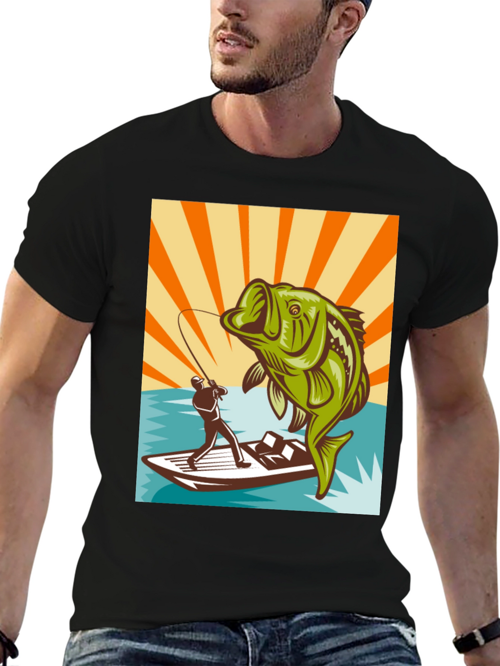 Fishing T-Shirt - Bass Design