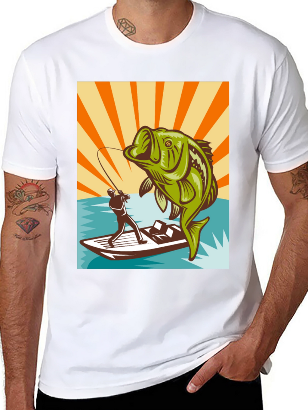 Fishing T-Shirt - Bass Design