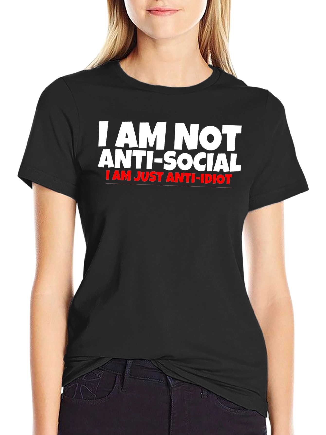 Anti-Social Anti-Idiot Funny T-Shirt