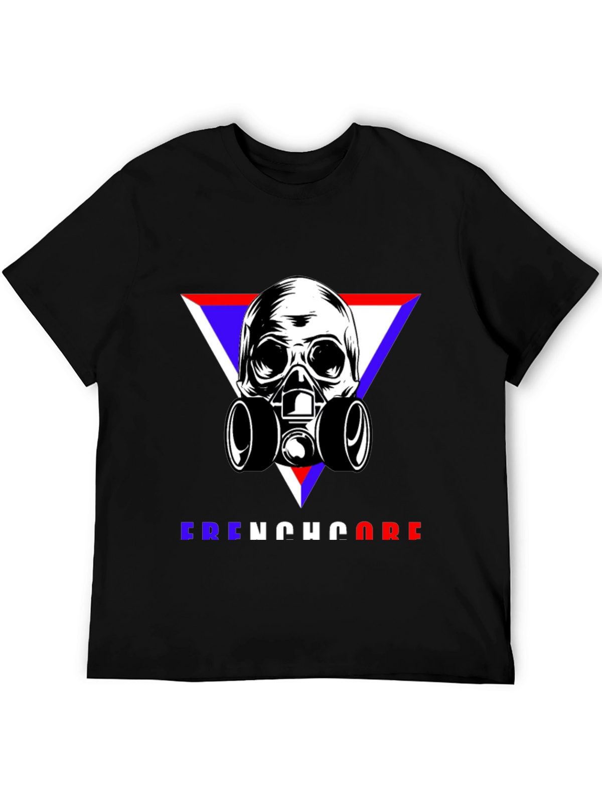 Skull Gas Mask Frenchcore Graphic T-Shirt