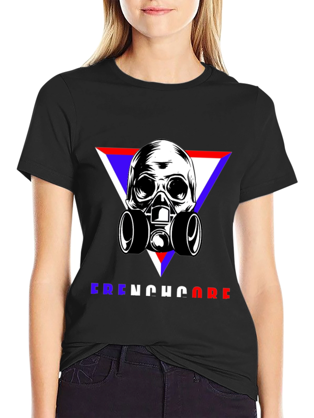 Skull Gas Mask Frenchcore Graphic T-Shirt