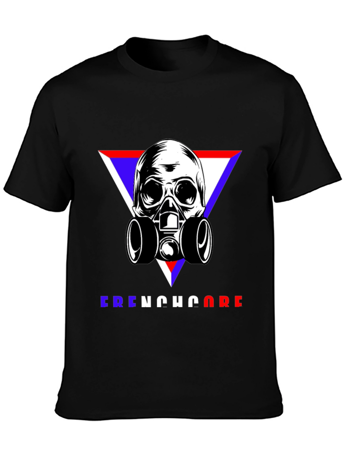 Skull Gas Mask Frenchcore Graphic T-Shirt