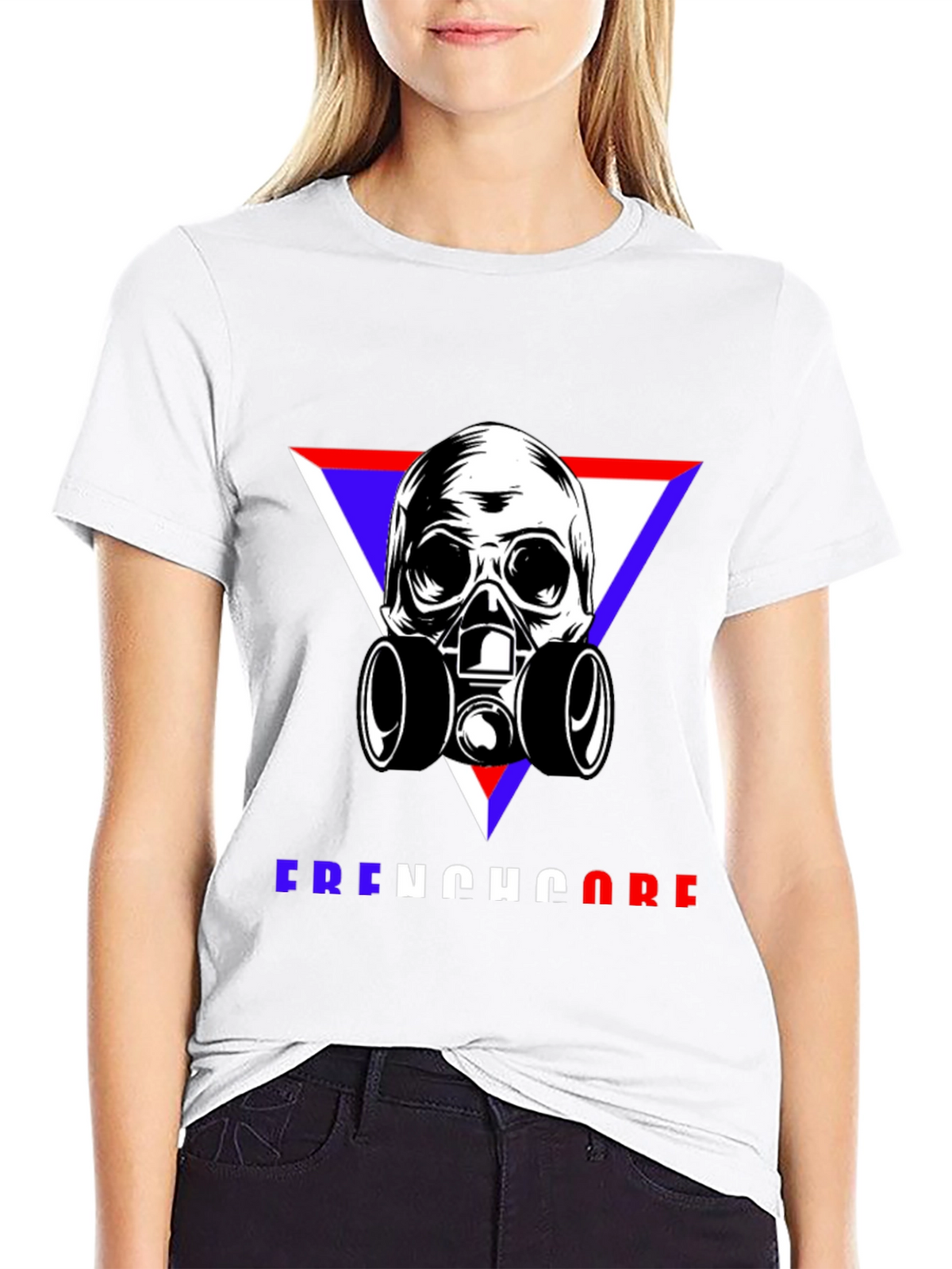Skull Gas Mask Frenchcore Graphic T-Shirt