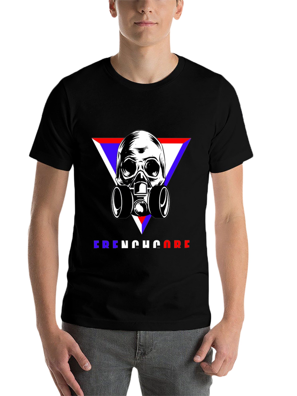 Skull Gas Mask Frenchcore Graphic T-Shirt