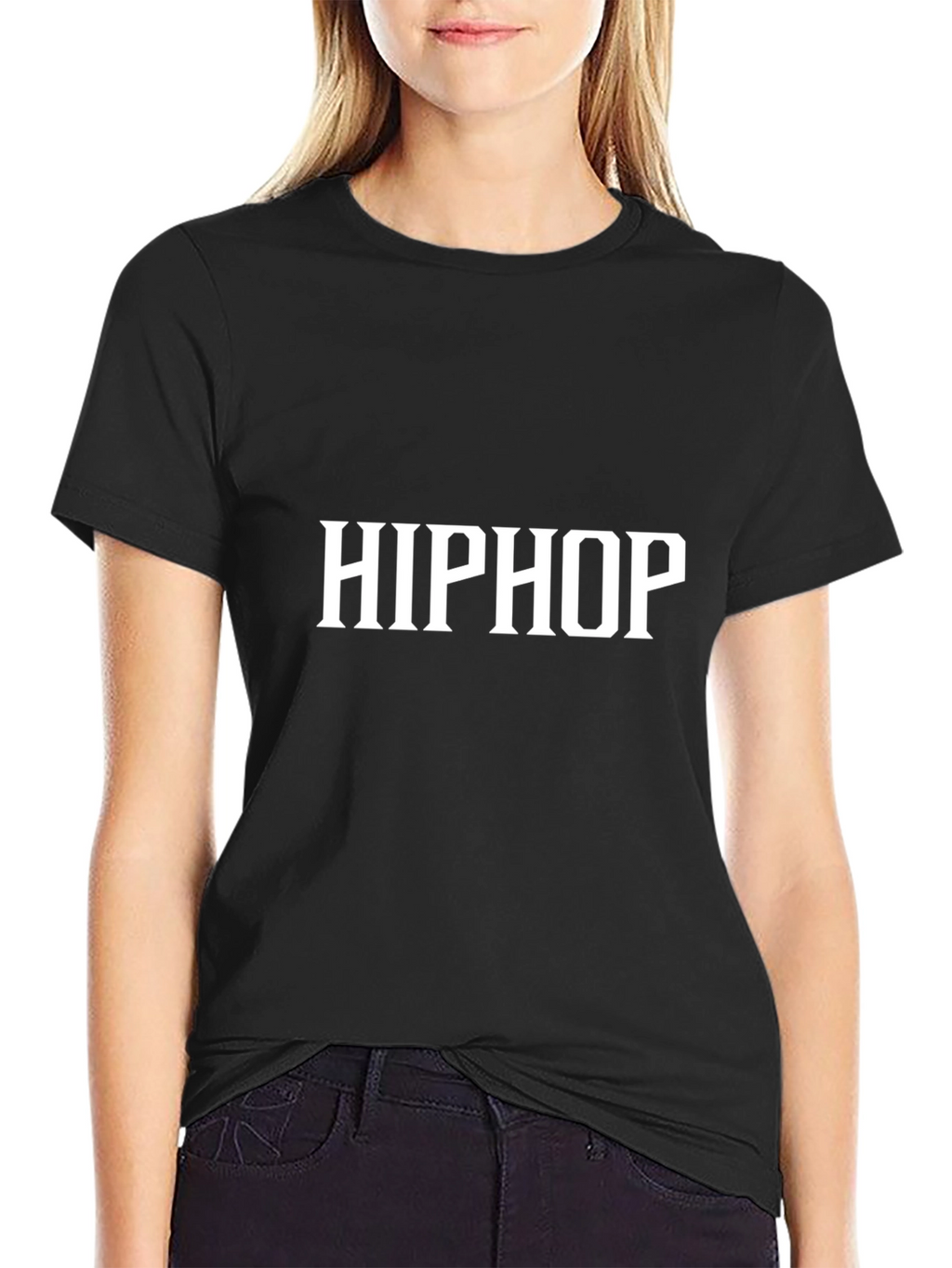 Black Hip Hop Graphic T-Shirt