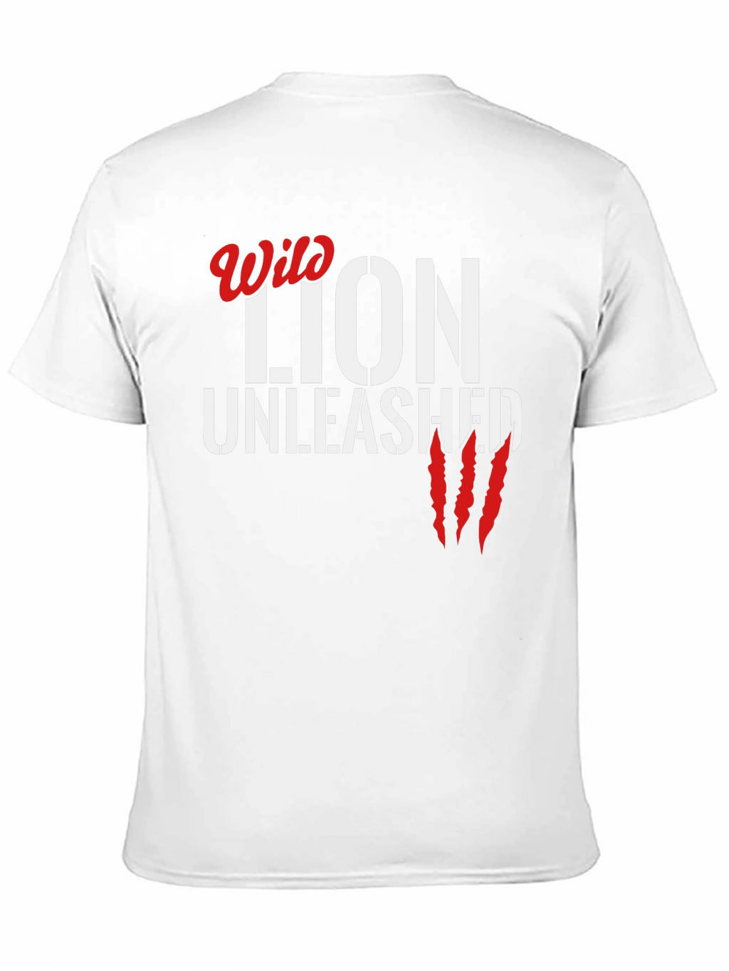 Wild Lion Unleashed Black Graphic T-Shirt