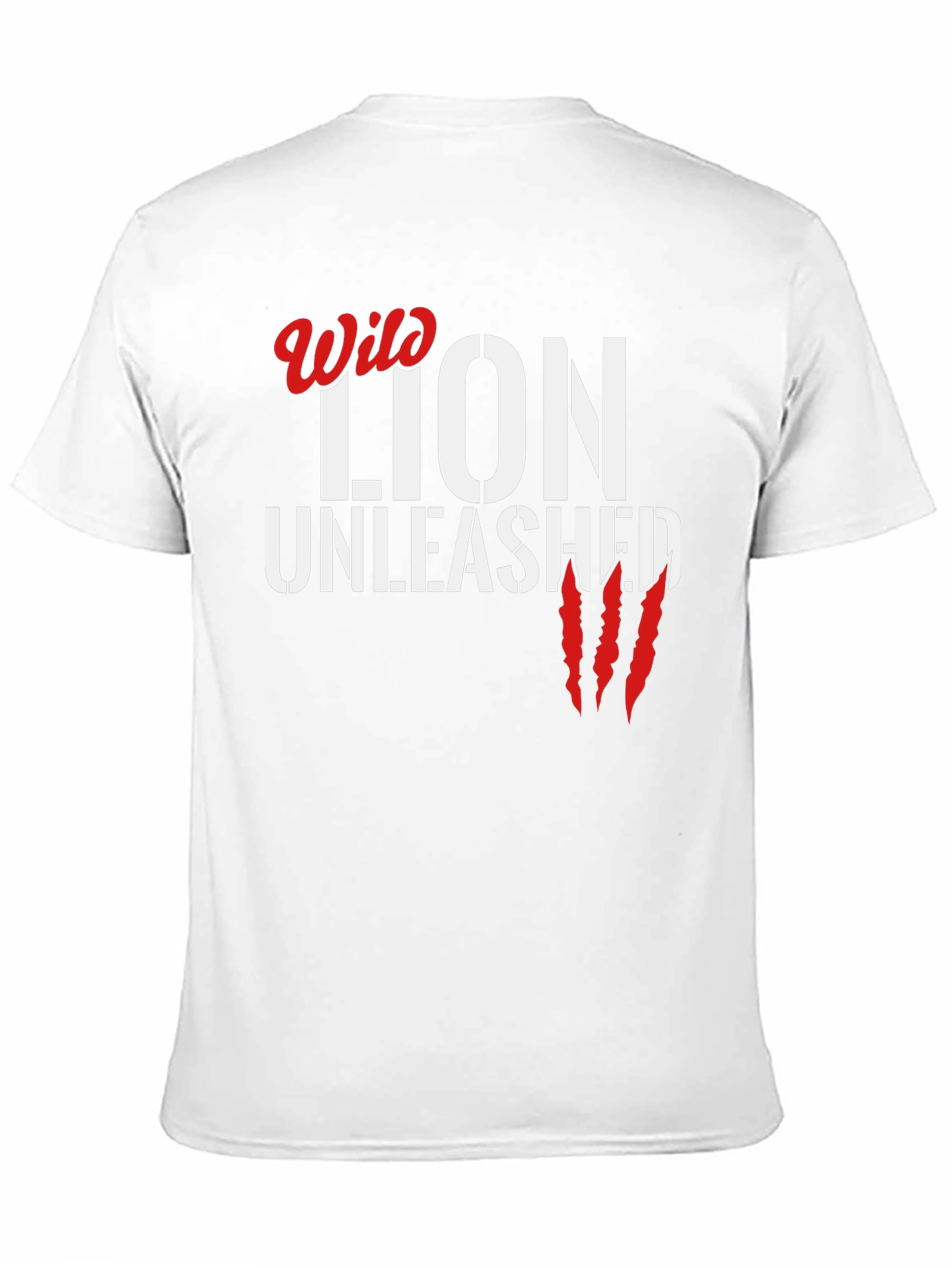 Wild Lion Unleashed Black Graphic T-Shirt