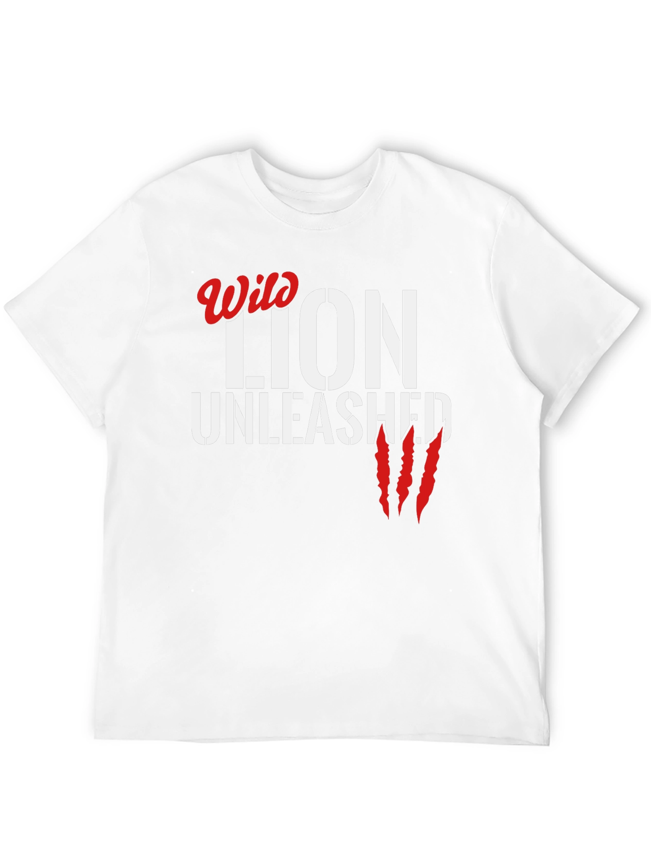 Wild Lion Unleashed Black Graphic T-Shirt